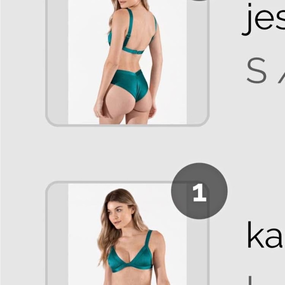 One One Bikini Set: Top (L), Bottom (M)